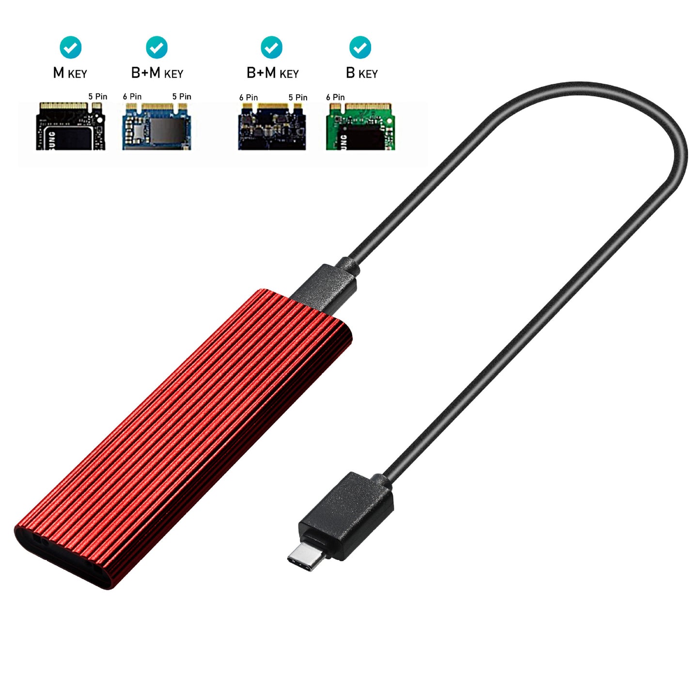 Dual Protocol SSD Universal Hard Disk Enclosure