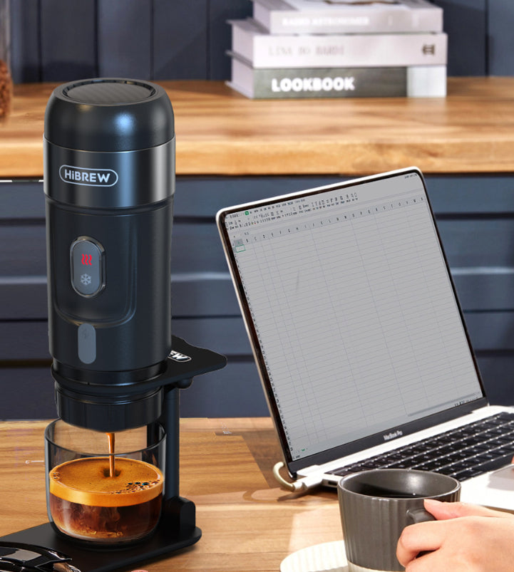 Black Alloy Portable Coffee Maker