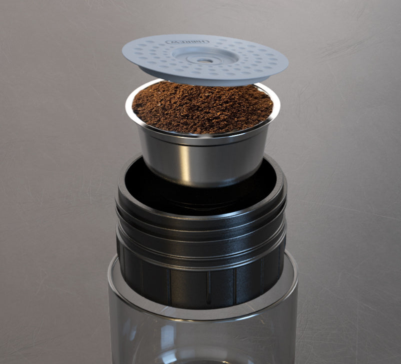 Black Alloy Portable Coffee Maker
